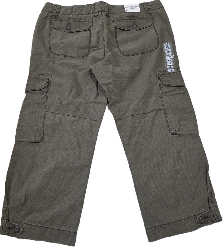 Polo Jeans Co. Ralph Lauren cropped olive green cargo pants - 12
