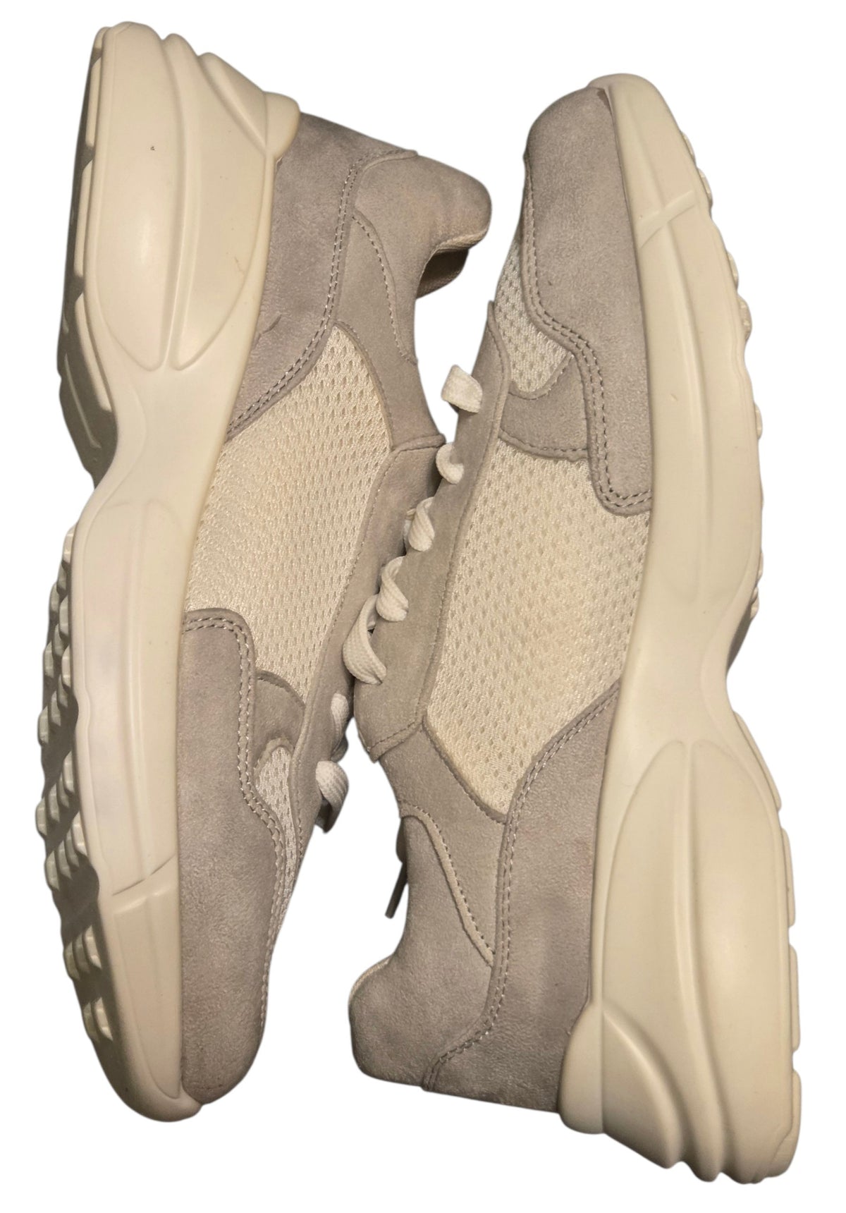 Madden Girl Womens Burrel Low Top Lace Up Fashion Sneakers Size 8.5 White/Grey