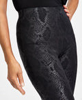 INC International Concepts Women's Brown Snake Print Ankle Leggings Size 4