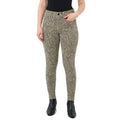 Women's Beige/Black Leopard Print High Rise Ankle Jeans w/ Pockets Size 26