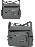 Gray Unisex Crossbody Messenger Bag Zip Closure Adjustable Strap Pockets