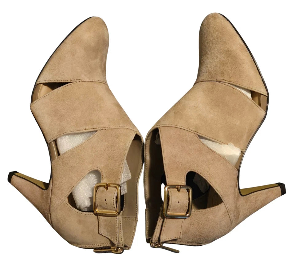 Tan Suede Shoes are the Nicolina Pumps by Bella Vita