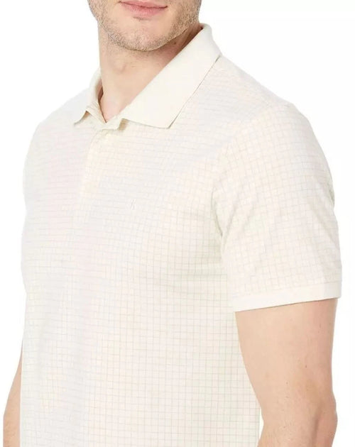 Calvin Klein Men's Tofu Short Sleeve Smooth Cotton Grid Print Polo Size XL