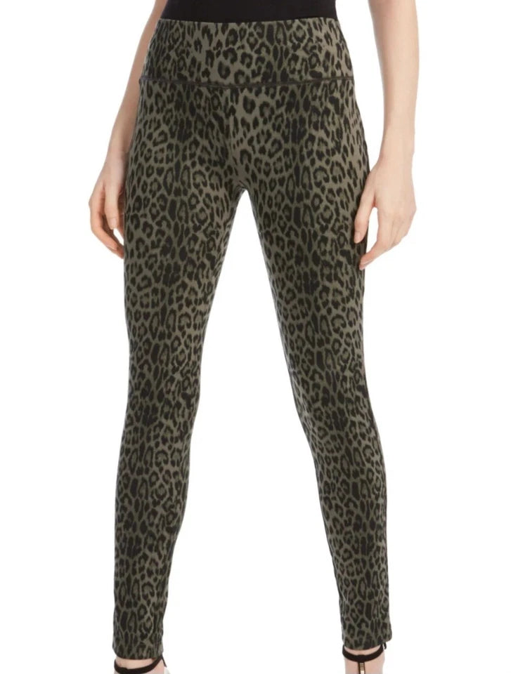 INC Women's Green Animal Print Party Skinny Pants Size 2