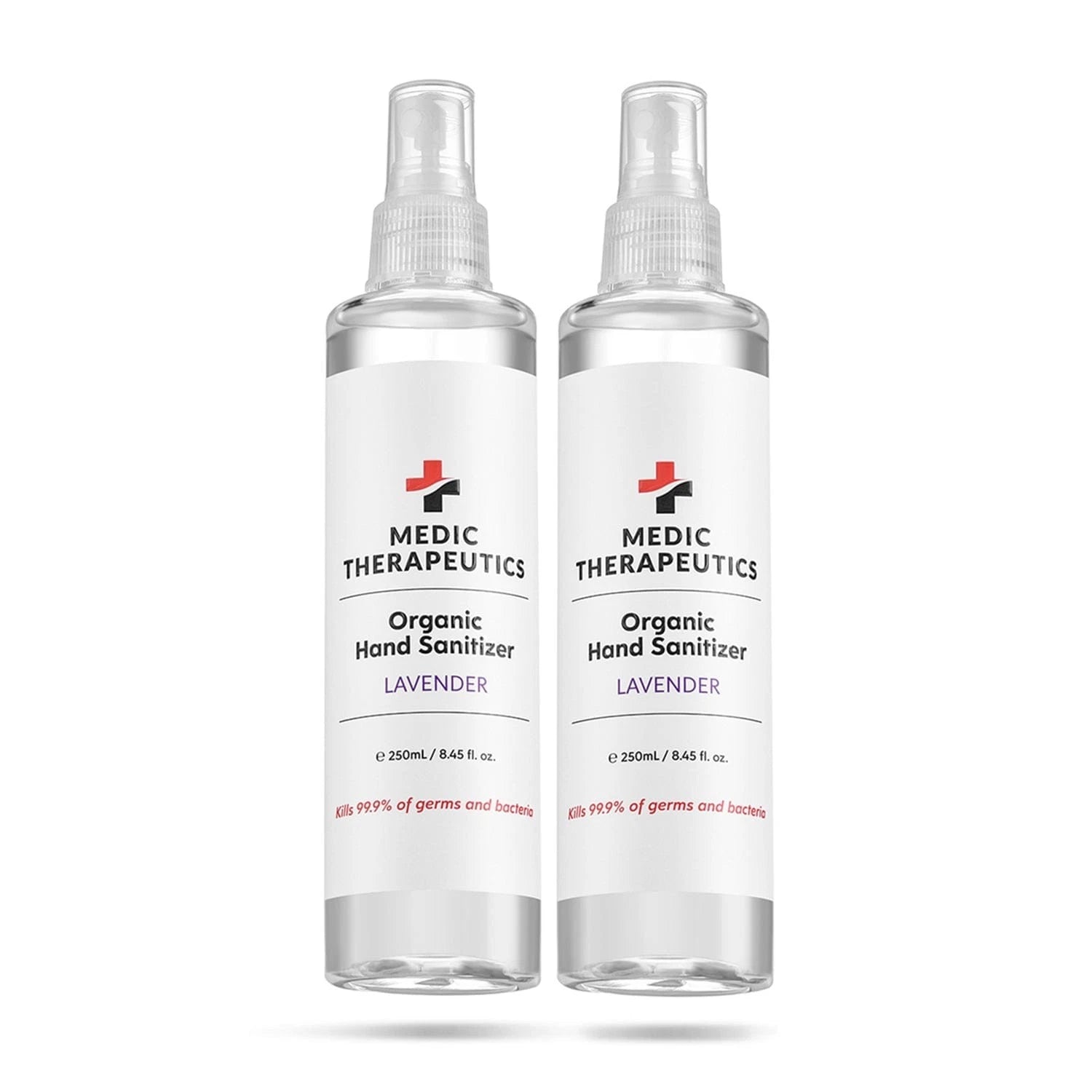 Organic Hand Sanitizer Lavender Spray Bottles 250 ML "2 Pack Of 2"