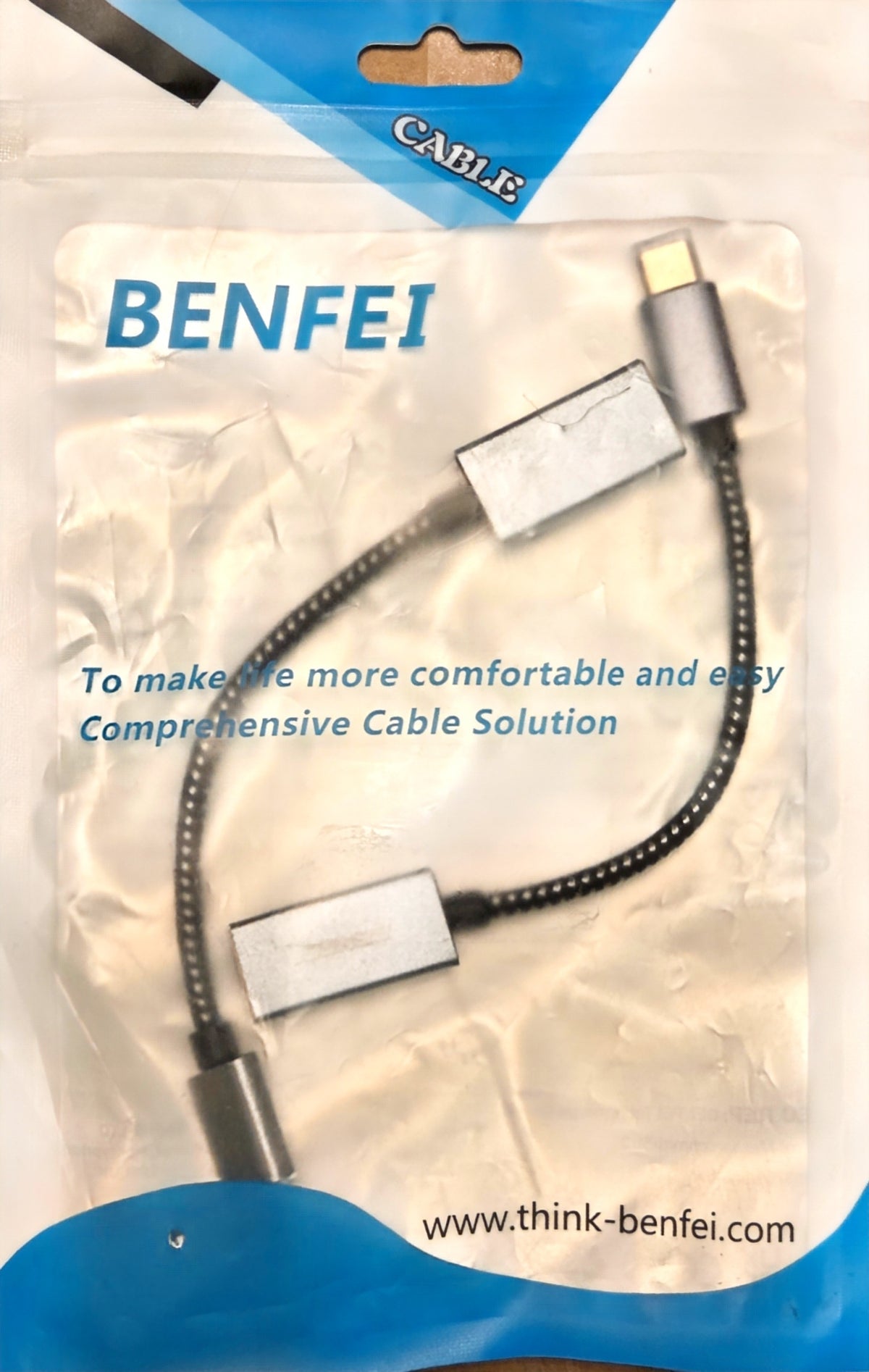 BENFEI USB C to USB 3.0 Adapter, 2 Pack USB C to A Male to Female Adapter.