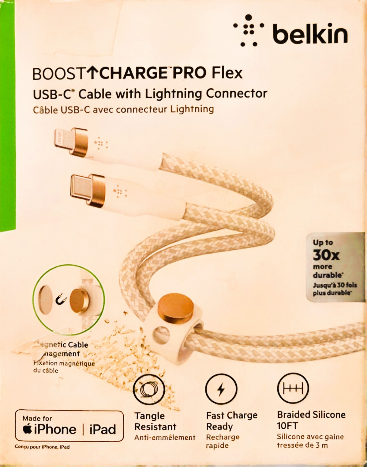 Belkin BOOST CHARGE 10 Feet White USB-C To Lightning Connector Cable