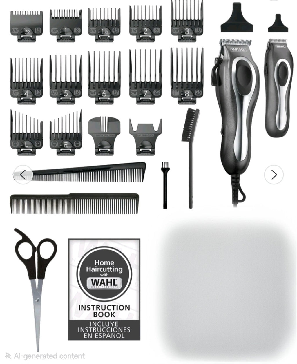 Wahl Deluxe Chrome Pro Complete Men's Haircut Trimmer Kit with Storage Case