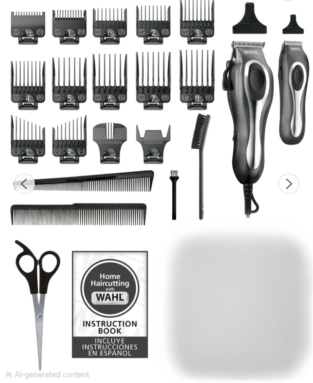 Wahl Deluxe Chrome Pro Complete Men's Haircut Trimmer Kit with Storage Case