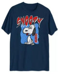 Big Chillin Snoopy Men's Graphic T-Shirt Navy Size Large