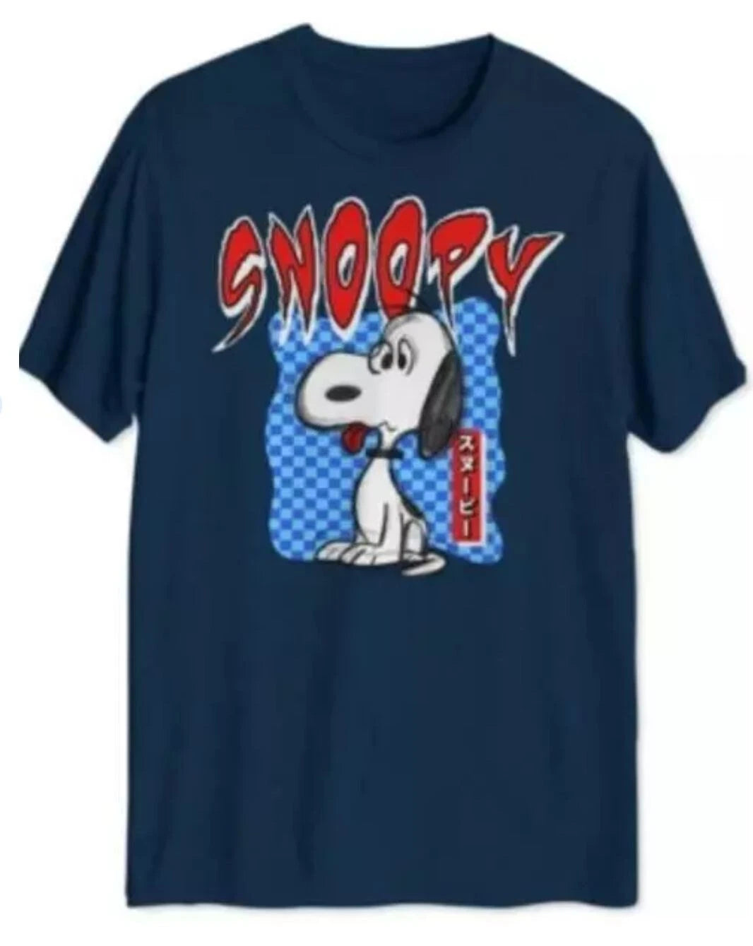 Big Chillin Snoopy Men's Graphic T-Shirt Navy Size Large