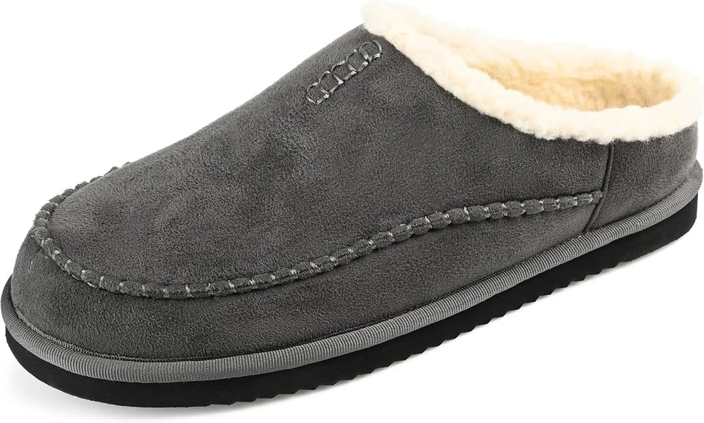 Vance Co. Lavell Moccasin Clog Slipper Grey - 9