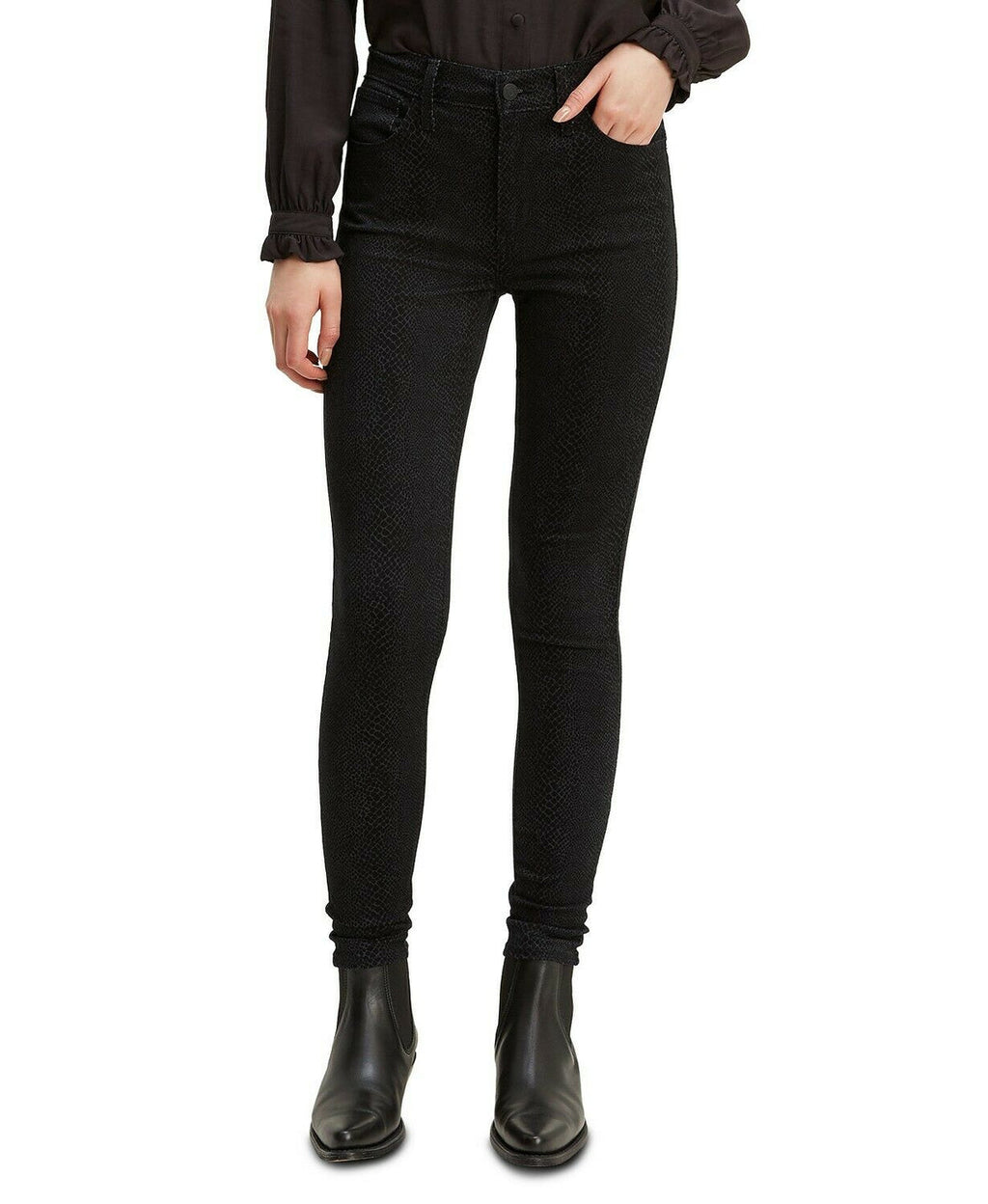 Levi's Women's B Women's 720 Python-Print High-Rise Super Skinny Jeans Size 26