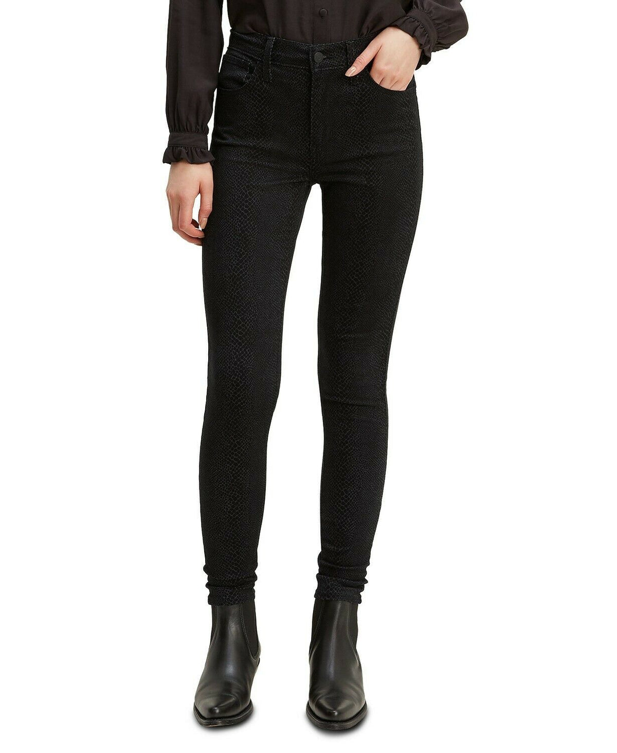 Levi's Women's B Women's 720 Python-Print High-Rise Super Skinny Jeans Size 26
