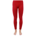 Love Charm Women's Fleece Lined Seamless Leggings Red Size M/L
