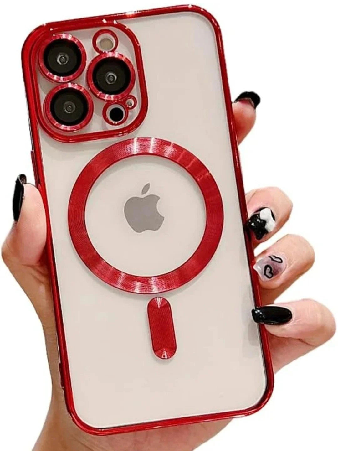 Magnetic Plating Clear Phone Case for Apple iPhone 14 Pro Max