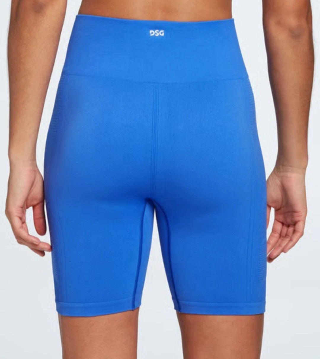 DSG Women's Boss Performance High Rise Seamless Bike Shorts Lucid Blue Size S
